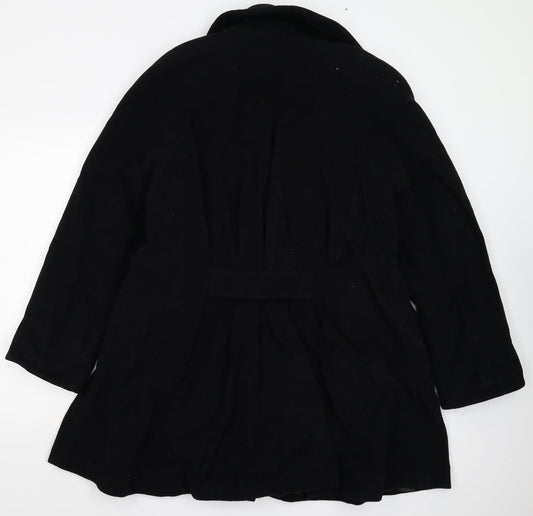 Cloud Nine Womens Black Overcoat Coat Size M