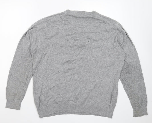 Marks and Spencer Mens Grey Knit Pullover Jumper Size L