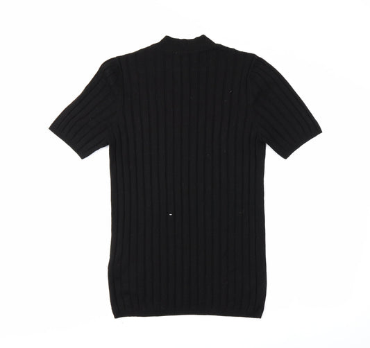 Womens UK Size M ASOS Black Tunic T-Shirt