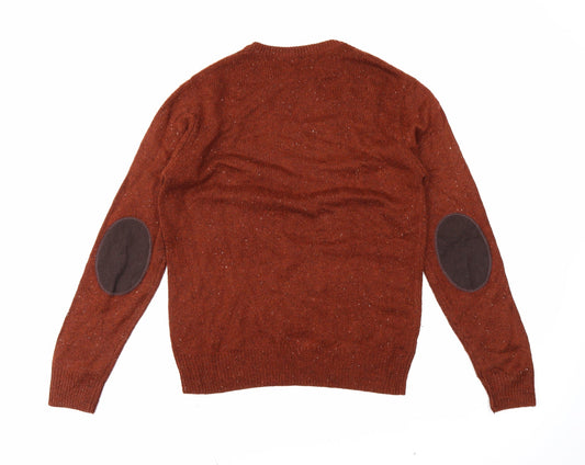 Cedar Wood State Mens Orange Pullover Jumper Size M