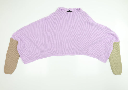 PRETTYLITTLETHING Womens Purple Knit Pullover Jumper Size 16