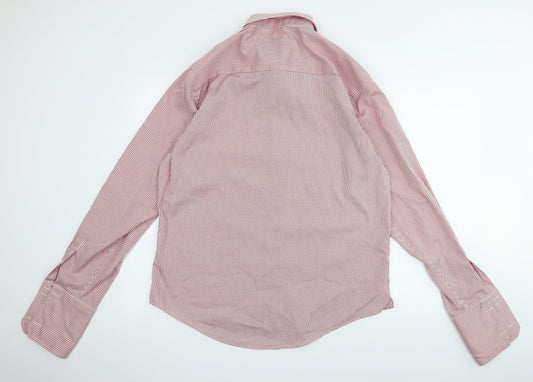 Preworn Mens Red Button-Up Size 17