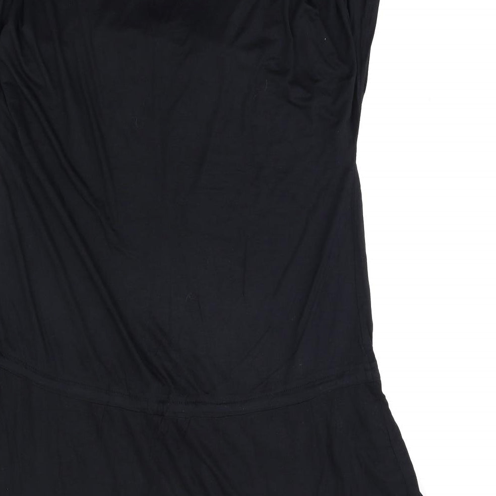 NEXT Womens Black Shift Size 14 - Embellished Shoulders