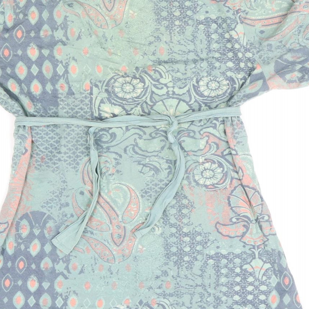 George Womens Green Geometric Basic Blouse Size 10