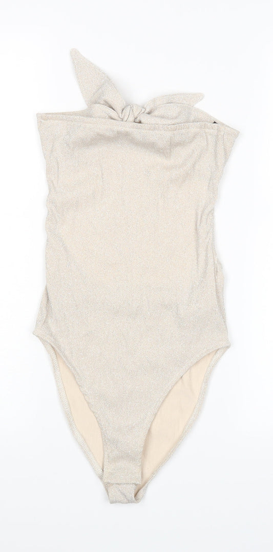 Topshop Womens Beige Playsuit One-Piece Size 10