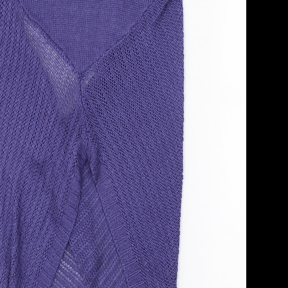 George Womens Purple Wrap Blouse