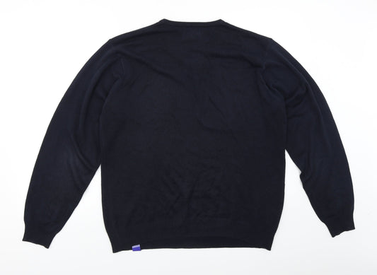 Russell Collection Mens Blue Pullover Jumper Size M