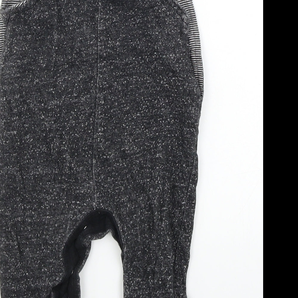 George Baby Grey Dungaree One-Piece Size 3-6 Months