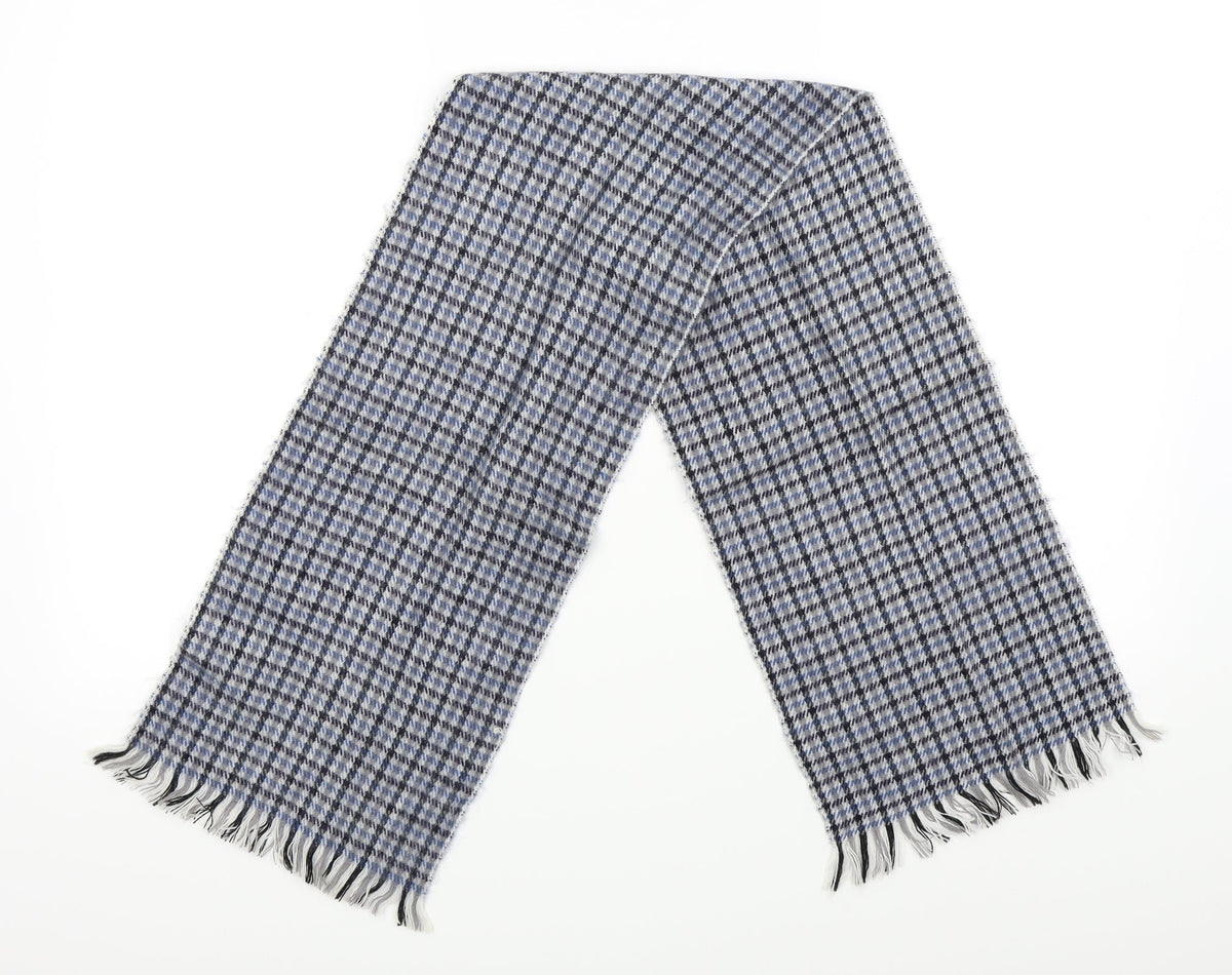 Front view of Preworn unisex blue scarf one size