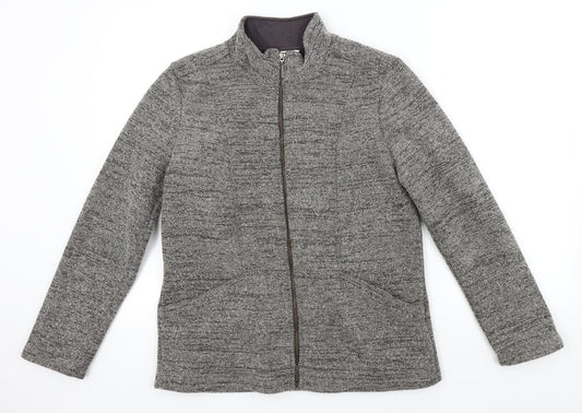 Marks & Spencer Womens Grey Full Zip Jumper Size 8