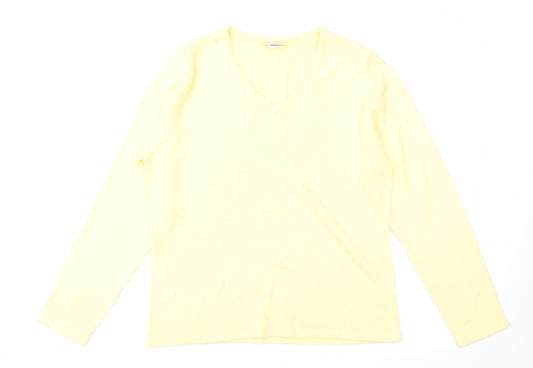 Additional front view of Mackays Yellow Knit jumper, size L