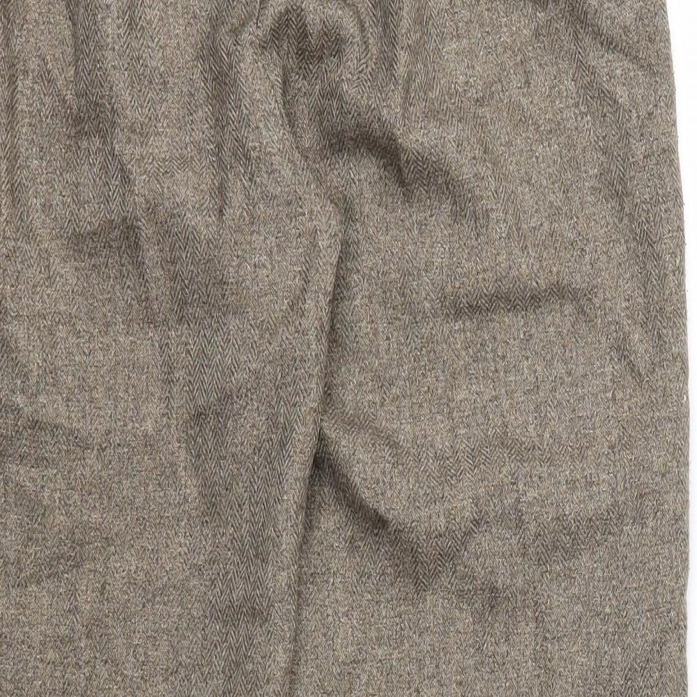 Womens UK Size 16 Preworn Regular Fit Brown Trousers