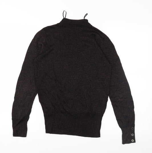 TU Womens Black Basic T-Shirt Size 8