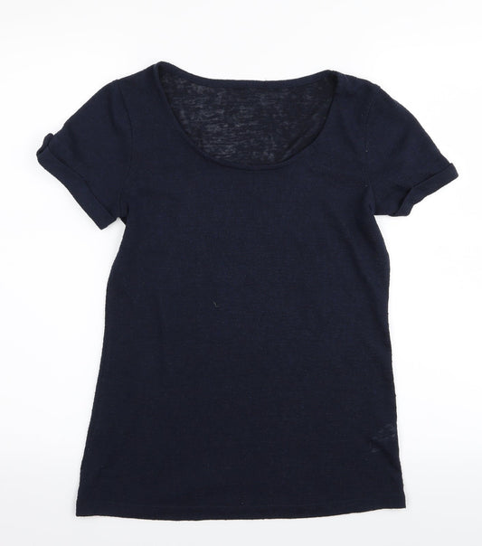 Womens UK Size 12 Per Una Blue Basic T-Shirt