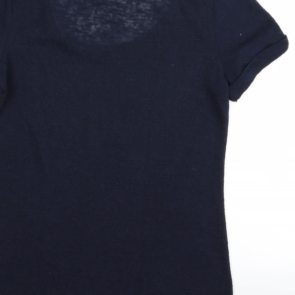 Womens UK Size 12 Per Una Blue Basic T-Shirt