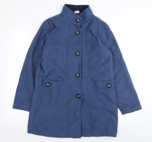 Womens UK Size 10 Gabrielle Vicenza Blue Overcoat