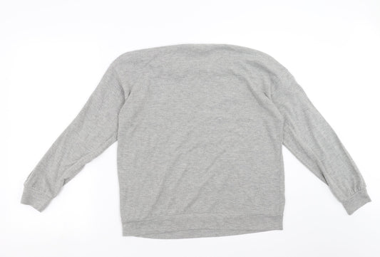 Womens UK Size M FOREVER 21 Grey Pullover Sweatshirt