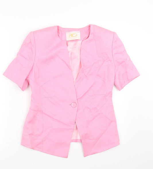 Country Casuals Womens Pink Jacket Suit Jacket Size 8