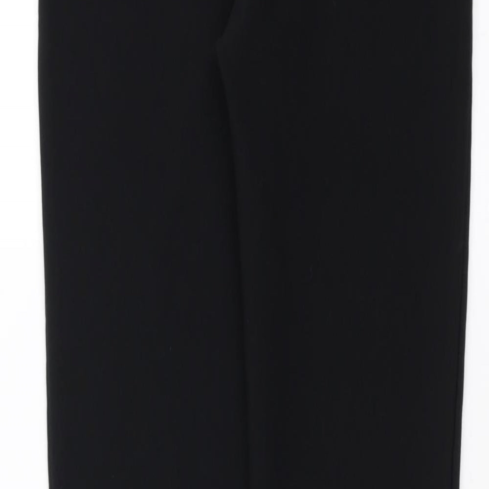 Womens UK Size 8 Preworn Regular Fit Black Trousers