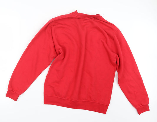 Uneek Mens Red Pullover Jumper Size M