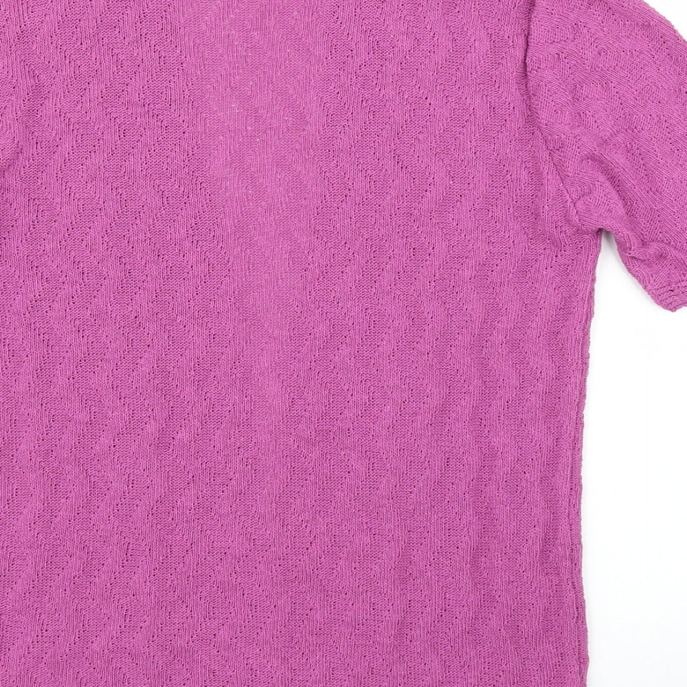 ME Womens Purple Cardigan Jumper Size M