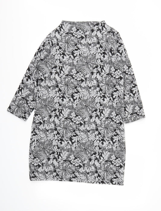 TU Womens Grey Floral A-Line Size 10