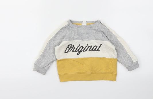 H&M Grey Pullover Jumper Size 6-9 Months