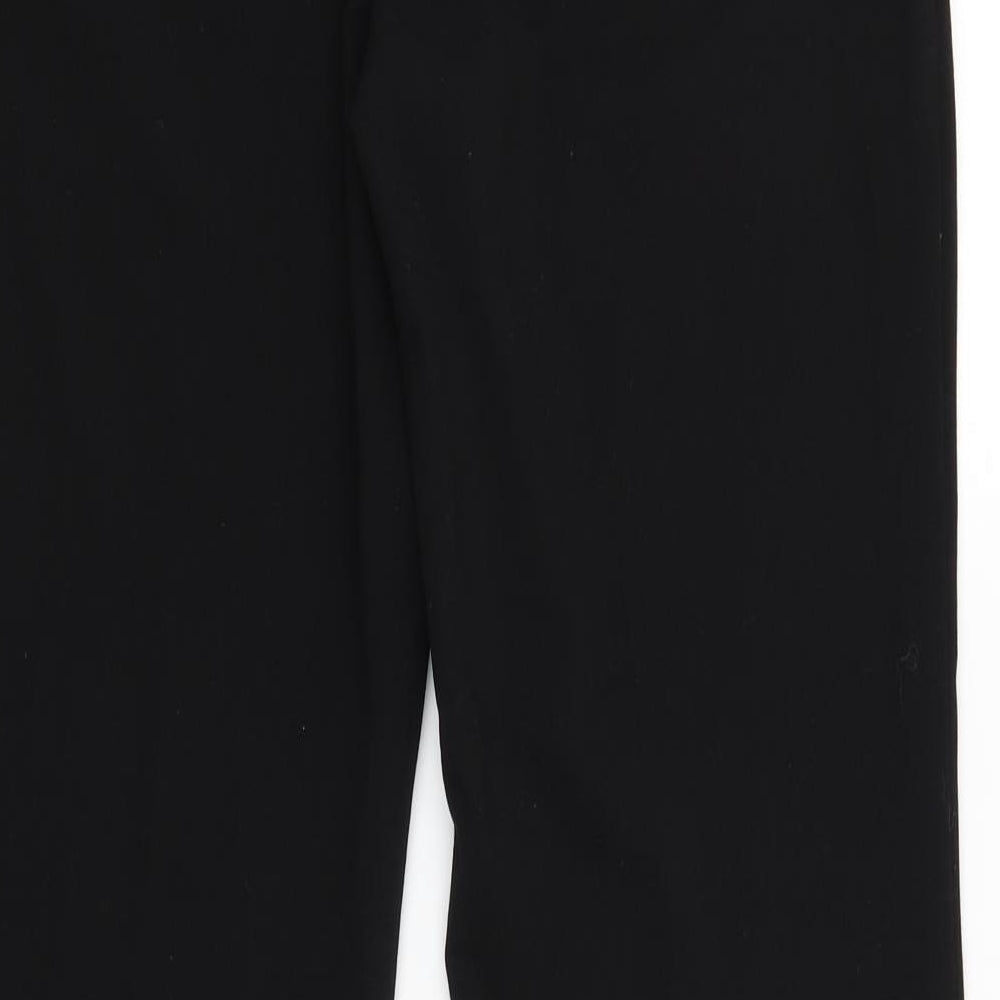 M&S Womens Black Dress Pants Trousers Size 12 L32.5 in