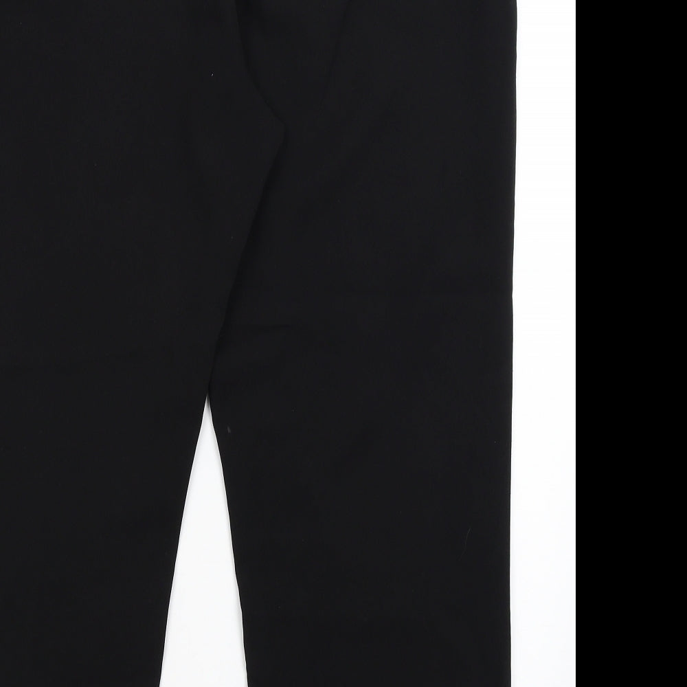 Womens UK Size 16 Preworn Regular Fit Black Trousers