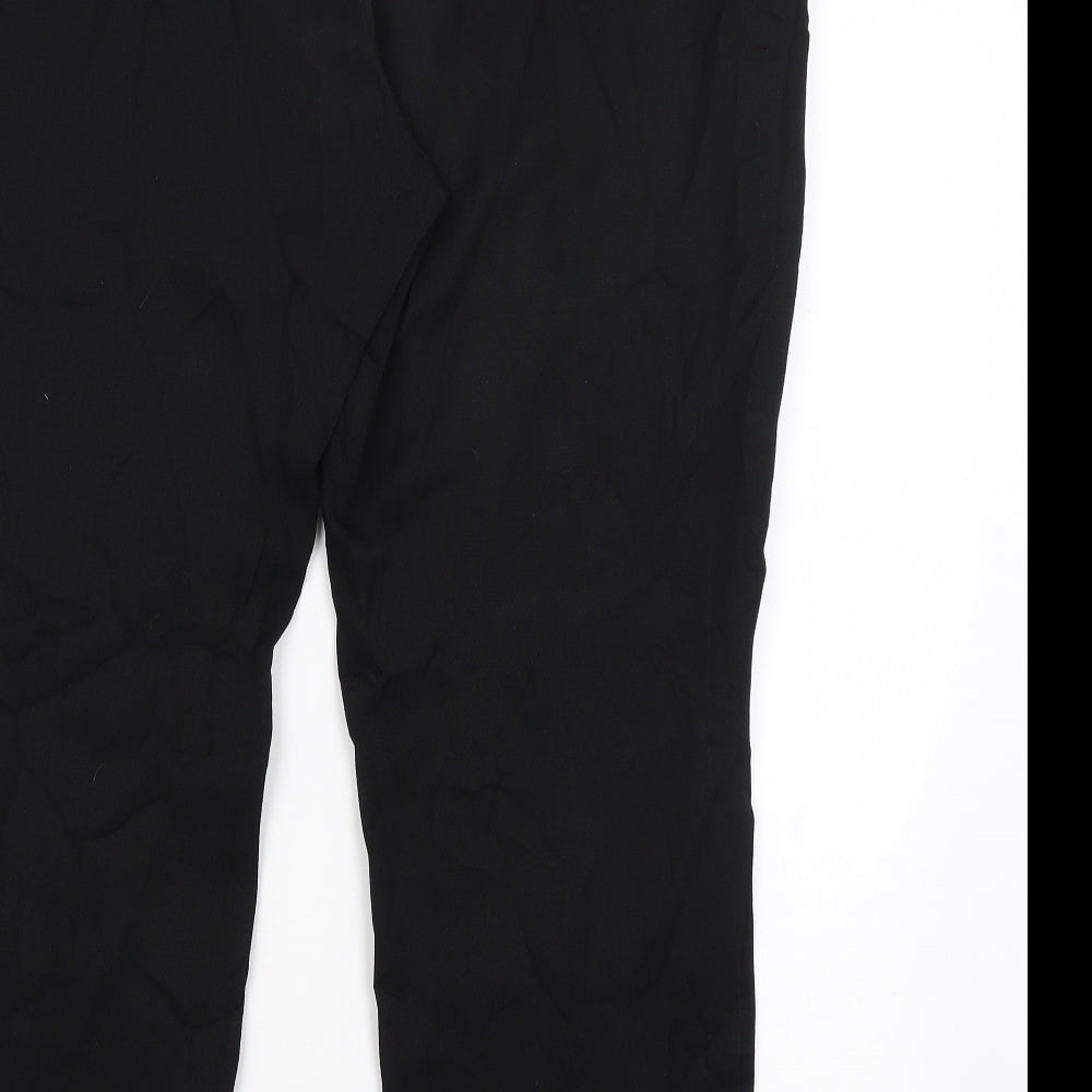 Womens UK Size 18 Very Regular Fit Dress Pants Black Trousers