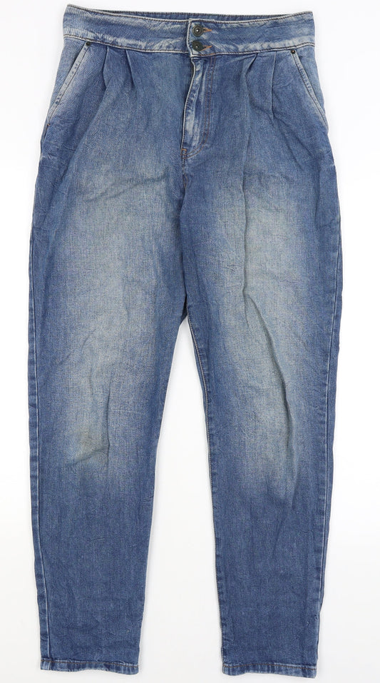 Mens UK Size 32 in Bershka Regular Fit Straight Blue Jeans