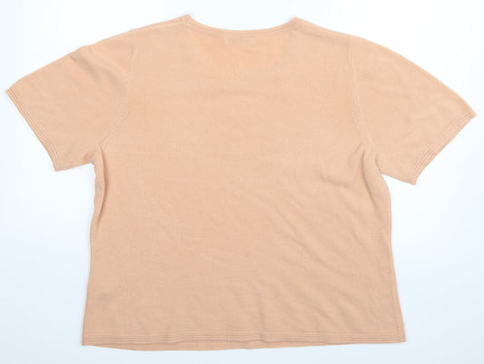 Marks and Spencer Womens Orange Basic Polo Size 18