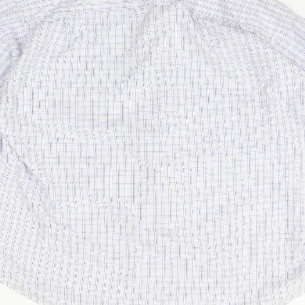 Mens UK Size 16 llyod attree & smith Silver Button-Up Long Sleeve Casual Shirt