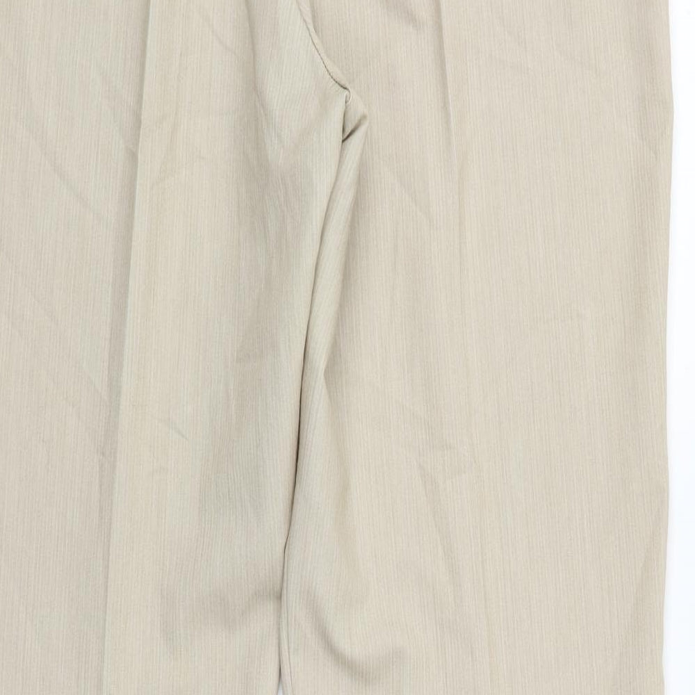Womens UK Size 18 M&Co Regular Fit Beige Trousers
