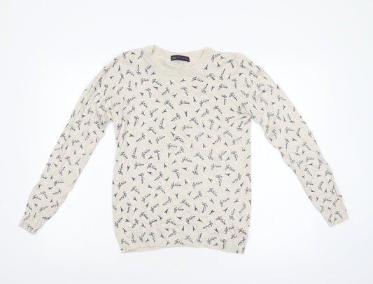 Marks & Spencer Womens Beige Knit Pullover Jumper Size 12
