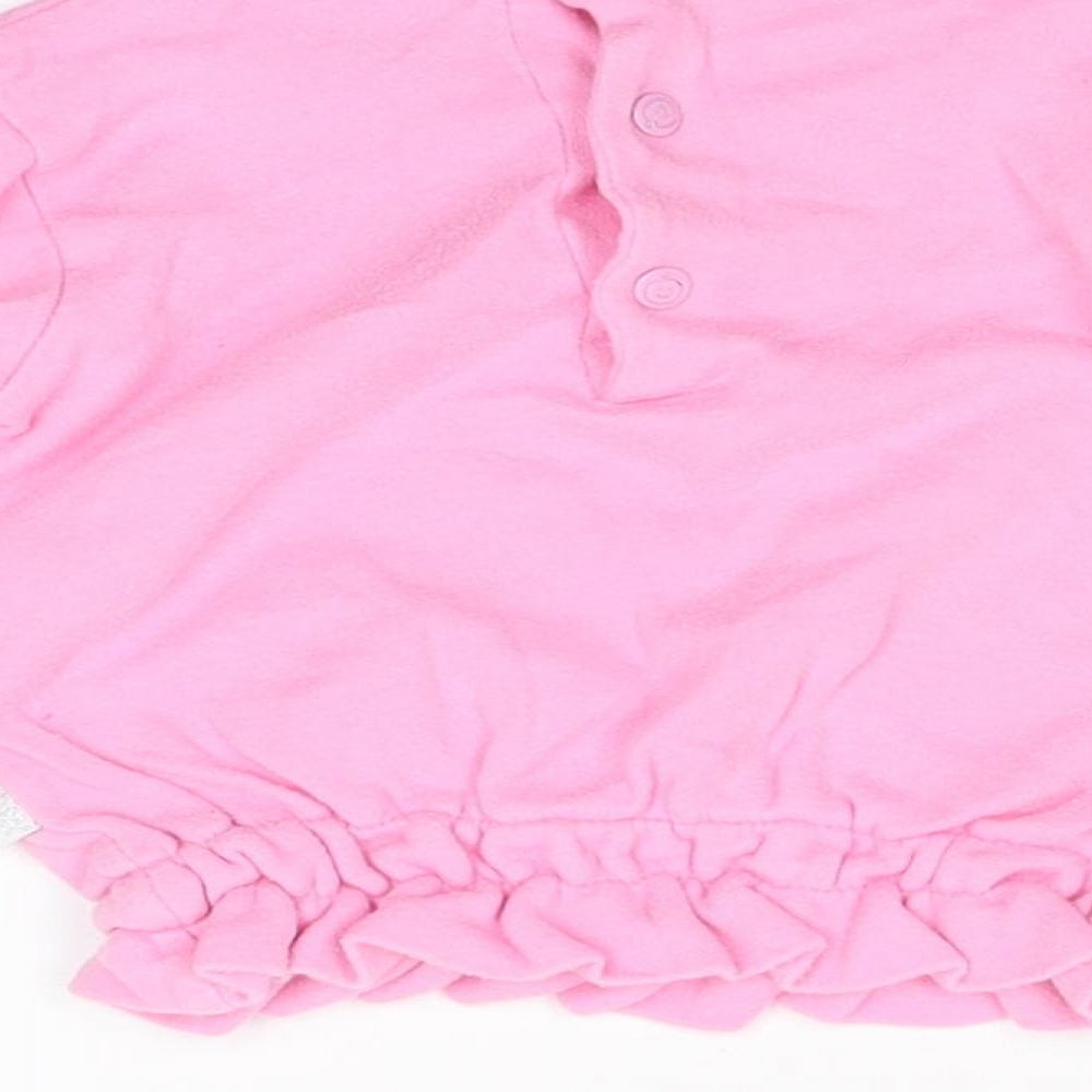 Brand and care label for Pastello Baby Pink Basic T-Shirt, size 6-9, Months