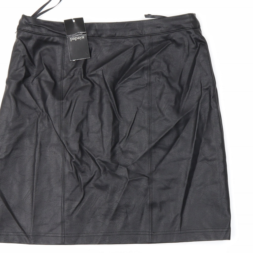 Papaya Womens Black Mini Skirt Size 10
