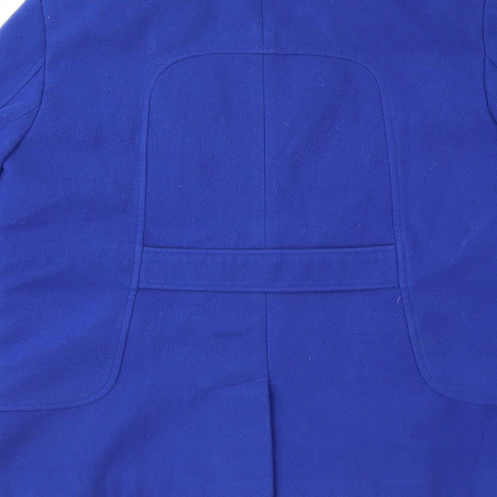 Womens UK Size 14 M&Co Blue Overcoat
