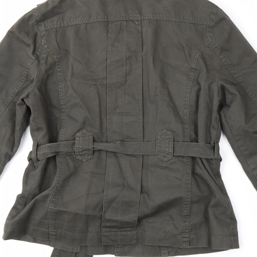 Brand and care label for Papaya women’s green jacket, size UK 12