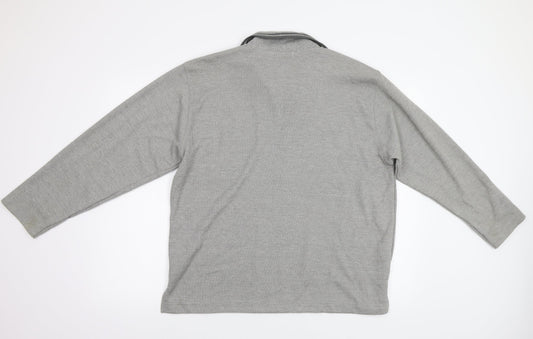 Bonmarché Mens Green Herringbone Pullover Jumper Size L