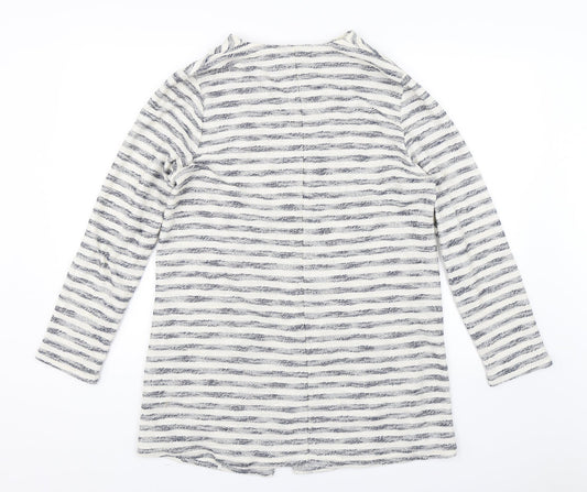 George Womens White Striped Jacket Size 16