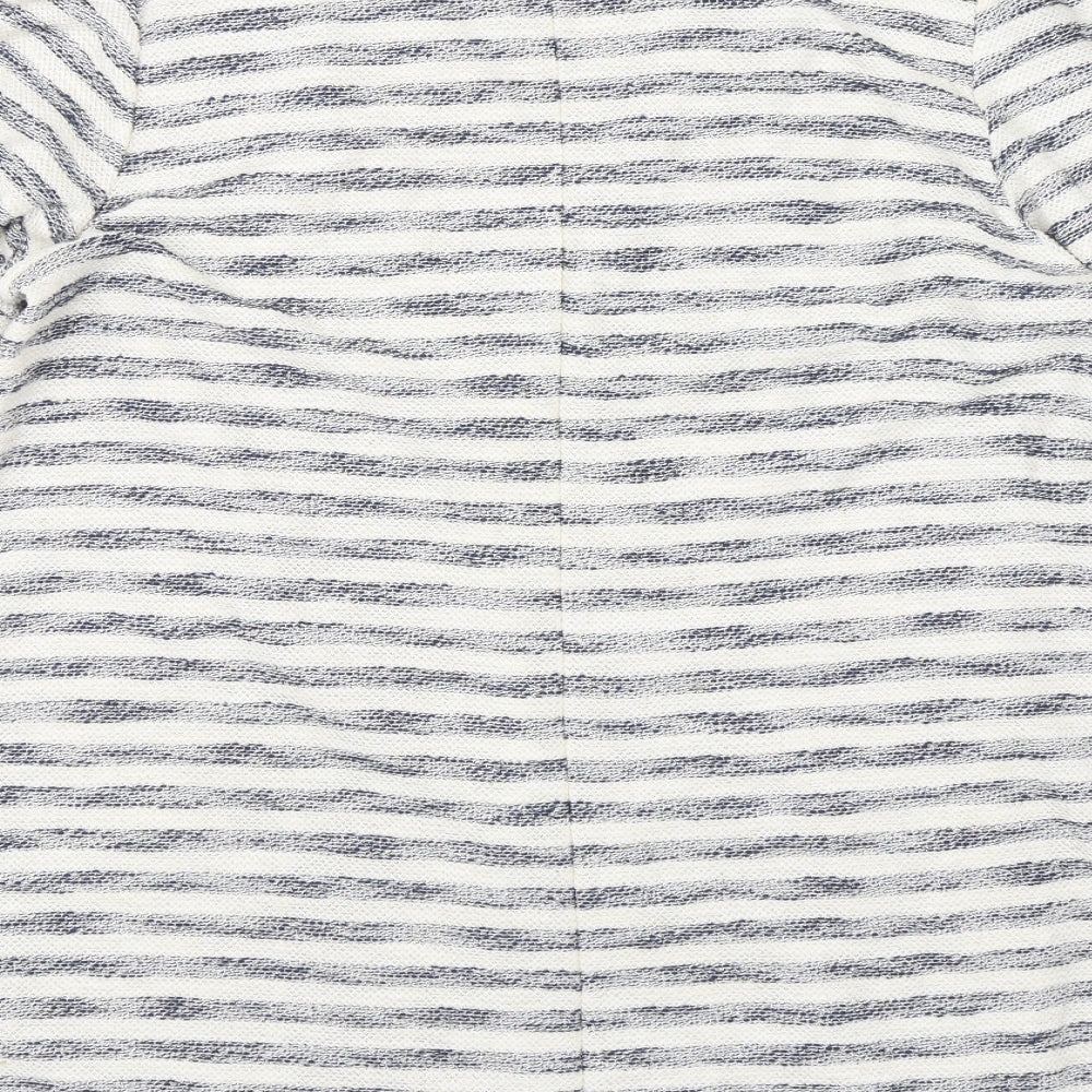George Womens White Striped Jacket Size 16