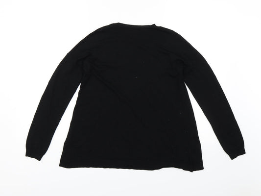 Atmosphere Womens Black Rayon Pullover Jumper Size 12