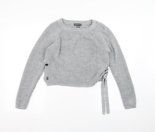 Primark Womens Grey Knit Pullover Jumper Size S