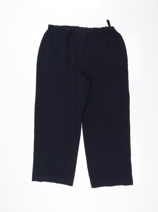 Womens UK Size 14 Isle Regular Fit Blue Trousers
