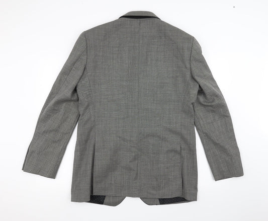 Mens UK Size 40 Impressions Regular Grey Suit Jacket