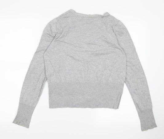 Preworn Womens Grey Cardigan Jumper Size M