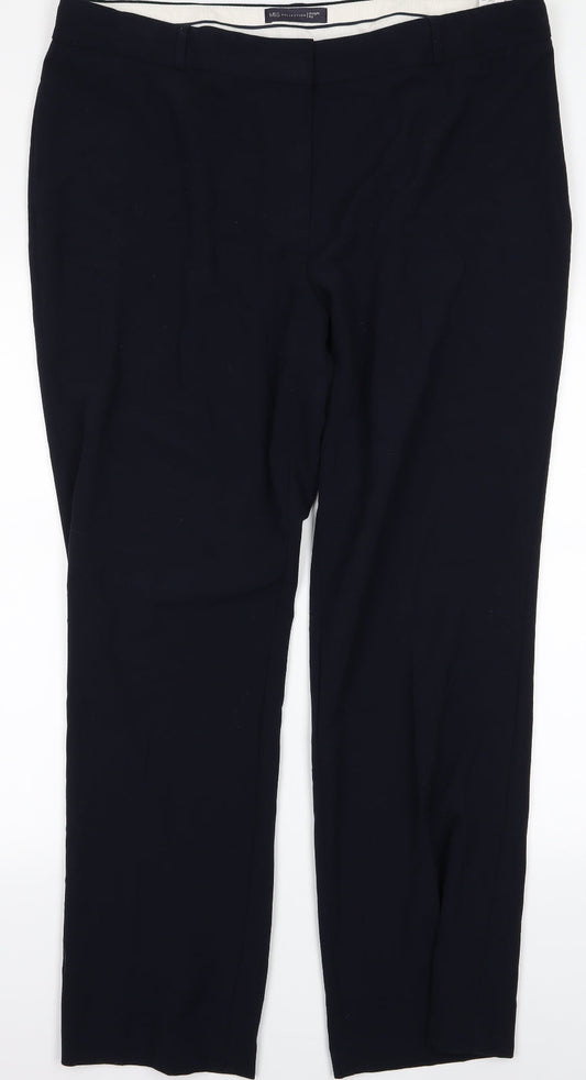 Womens UK Size 18 m&s Regular Fit Blue Trousers