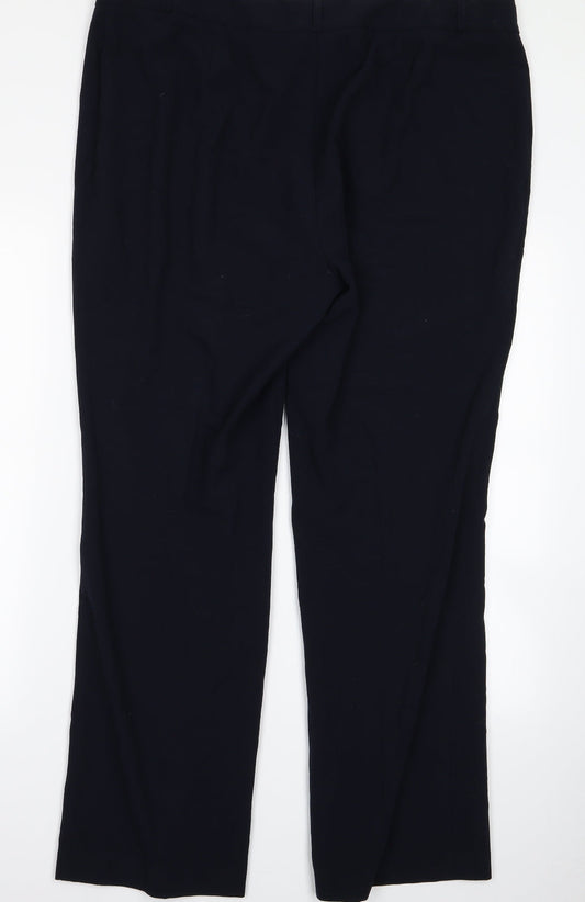 m&s Womens Blue Trousers Size 18 L24 in