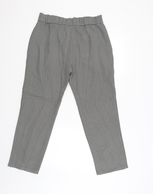 M&S Womens Black Trousers Size 14 L25 in